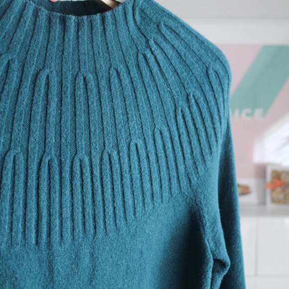 by Anthropologie Welford Tunic mock neck Pullover Sweater in Pine Green Small - Picture 3 of 11